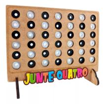 Jogo Junte Quatro Brinquedo Matemático Madeira Infantil Educativo