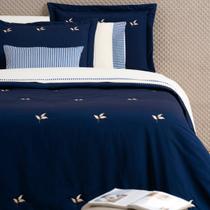 Jogo King Size Colcha Luna 05 Pcs 200 Fios Bordada Luxuosa SANTORINI