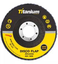 Jogo Kit 10 Discos Lixa Flap 7 Pol Zircônio Curvo Titanium Grão 40