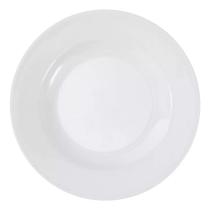 Jogo Kit 12 Prato De Melamina Sobremesa Redondo Branco 20cm Restaurante Doméstico