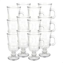 Jogo Kit 12 Xícara Caneca Vidro Alta Capuccino Chocolate Café Latte Grande 230ml Jogo Kit 12 Xícara Caneca Vidro Alta Capuccino Chocolate Café Latte Grande 230ml