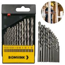 Jogo Kit 13 Brocas De Aço Rapido Din 338 Alta Resistência - Bomder