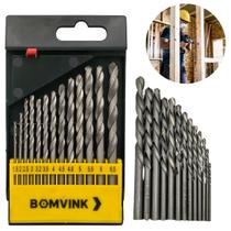 Jogo Kit 13 Brocas De Aço Rapido Din 338 Alta Resistência