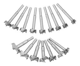 Jogo Kit 16 Brocas Fresas Forstner 15-35mm Madeira Dobradiça