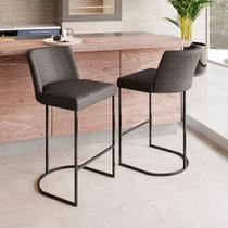 Jogo Kit 2 Banquetas Americana Alta Moderna Cozinha Metal Bancada Balcão Area Gourmet Jogo Kit 2 Banquetas Americana Alta Moderna Cozinha Metal Bancada Balcão Area Gourmet