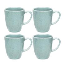 Jogo Kit 4 Canecas Xicara Tulipa de Porcelana Chá Café 380ml Ryo Blue Bay Oxford Jogo Kit 4 Canecas Xicara Tulipa de Porcelana Chá Café 380ml Ryo Blue Bay Oxford