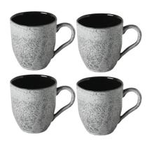 Jogo Kit 4 Canecas Xicaras de Chá Café 273ml Cerâmica Orgânico Echo Jogo Kit 4 Canecas Xicaras de Chá Café 273ml Cerâmica Orgânico Echo