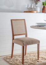 Jogo Kit 4 Capas Para Assento De Cadeira Jantar Malha Lindas