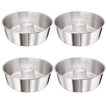 Jogo Kit 4 Forma Assadeira De Bolo Redonda Alumínio Com Furo 18cm Jogo Kit 4 Forma Assadeira De Bolo Redonda Alumínio Com Furo 18cm