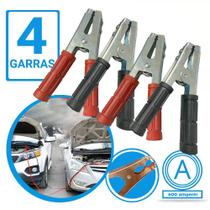 Jogo Kit 4 Garra Jacaré Bateria Chupeta Clip Cabo Suporte 100A Emborrachado Jogo Kit 4 Garra Jacaré Bateria Chupeta Clip Cabo Suporte 100A Emborrachado