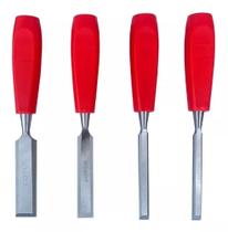 Jogo Kit 4 Peças Formão Profissional Para Entalhar Madeira