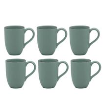 Jogo Kit 6 Canecas Xicara De Cerâmica Chá Café 350Ml Oxford