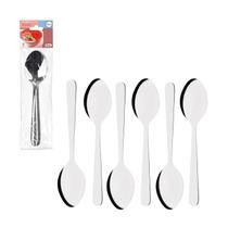 Jogo Kit 6 Colheres De Sopa Mesa Aço Inox Utensílio Cozinha