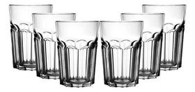 Jogo Kit 6 Copos Vidro Grosso Suco Água Drink Cerveja 310ml