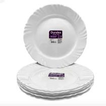 Jogo Kit 6 Pratos Raso Opaline Pétala 25,5cm Redondo Duralex Vidro