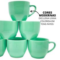 Jogo kit 6 Xicara de Porcelana 170ml Chá Cafe Chocolate Chicara