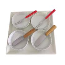 Jogo/Kit 9 peças Porcelana p/ Pastas/Frios