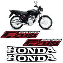 Jogo Kit Adesivos Para Honda CG Fan 125 2006 Moto Preta - SPORTINOX
