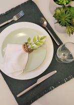 Jogo kit americano 7 peças VERDE MILITAR mesa posta