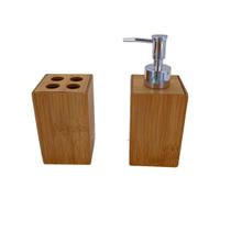 Jogo Kit Banheiro de Bambu Porta Escova Sabonete Tuut Jogo Kit Banheiro de Bambu Porta Escova Sabonete Tuut