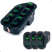 Jogo Kit Botão Interruptor Vidro Ford Fiesta Ecosport Ranger 2003/2011 Completo