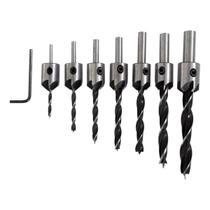 Jogo Kit Brocas Escareadora 8 Peças Madeira Piloto Gamma