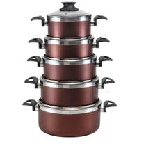 Jogo Kit Caçarolas 16 á 24 - Dolce PLUS Tampa de Vidro