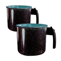 Jogo Kit Canecão Fervedor Leiteira Antiaderente Cerâmica N02 Jogo Kit Canecão Fervedor Leiteira Antiaderente Cerâmica N02