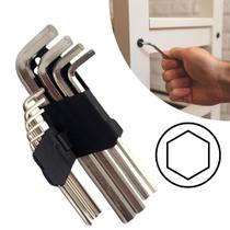 Jogo Kit Chave Allen 9 peças, em L, Media, 1,5mm a 10mm, Cromo Vanadio, FBG, Ferramentas Manuais Jogo Kit Chave Allen 9 peças, em L, Media, 1,5mm a 10mm, Cromo Vanadio, FBG, Ferramentas Manuais