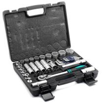 Jogo Kit Chave Catraca Soquetes 1/2 10 a 32mm Aço 41 Pçs Stels Jogo Kit Chave Catraca Soquetes 1/2 10 a 32mm Aço 41 Pçs Stels