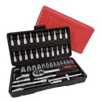 Jogo Kit Chave De Fenda Philips Soquete 46 Pc - Maleta Preta
