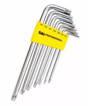 Jogo Kit Chave Torx Tipo L Com 7 Peças T10 A T40 - Western