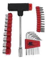 Jogo Kit Chaves Fenda PHS Soquete Allen Tipo T 30 Peças