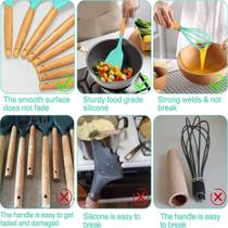 Jogo Kit Com 12 Peças Utensílios De Cozinha Colheres Espatulas Pegador Silicone Copo Suporte - Jodi Jogo Kit Com 12 Peças Utensílios De Cozinha Colheres Espatulas Pegador Silicone Copo Suporte - Jodi