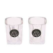 Jogo Kit Com 2 Copos De Vidro Shot 70ml - Palmeiras