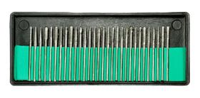 Jogo Kit Com 30 Pontas Diamantadas P/ Micro Retífica Dremell