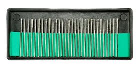 Jogo Kit Com 30 Pontas Diamantadas P/ Micro Retífica Dremell