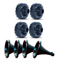Jogo Kit Com 4 Driver 480w Rms + 4 Corneta Longa Orion Tsr