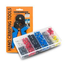 Jogo Kit Conector Terminal Tubular Ilhós Pino Tubular Com Alicate De Prensar