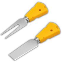 Jogo kit de 2 Peças para Cortar Queijo Faca e Garfo Frios Jogo kit de 2 Peças para Cortar Queijo Faca e Garfo Frios