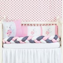 Jogo Kit De Berço Trançado Menino Lua Nuvem 6 Pç Lançamento