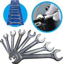 Jogo Kit de Chave Boca Fixa 6 a 22mm com 8 Peças Excellent Eda Resistente Em Aço Carbono Ferrramentas