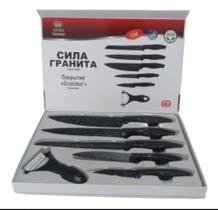 Jogo Kit De Facas Churrasco Antiaderente Afiadas 6 Peças