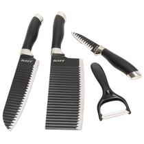 Jogo Kit De Facas Lamina De Aço Inoxidável 7cr17 Anti Ferrugem Cozinha Churrasco Cortes