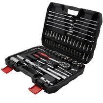 Jogo Kit de Ferramentas 78 Peças Soquete Catraca Chave Combinada Maleta Completo