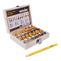 Jogo Kit De Fresas 12 Peças Vonder Para Tupia E Lápis
