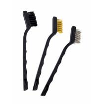 Jogo Kit Escova De Aço Nylon Latão Manual 3 Peças Eda Jogo Kit Escova De Aço Nylon Latão Manual 3 Peças Eda