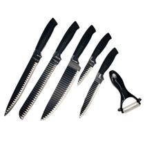 Jogo Kit Facas Cozinha Churrasco Chef Cerâmica Inox Jogo Kit Facas Cozinha Churrasco Chef Cerâmica Inox