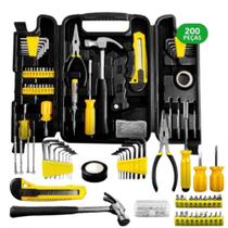 Jogo Kit Ferramentas 200 Peças com Maleta Completa Profissional Doméstica Reparo Simples Complexo