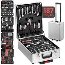 Jogo Kit Ferramentas Caixa Maleta Completa 187 Peças Presente Pai Hobby Profissional